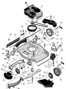 Side Discharge Models Diagram and Parts List for 228511X8F 2004 Briggs and Stratton Lawn Mower